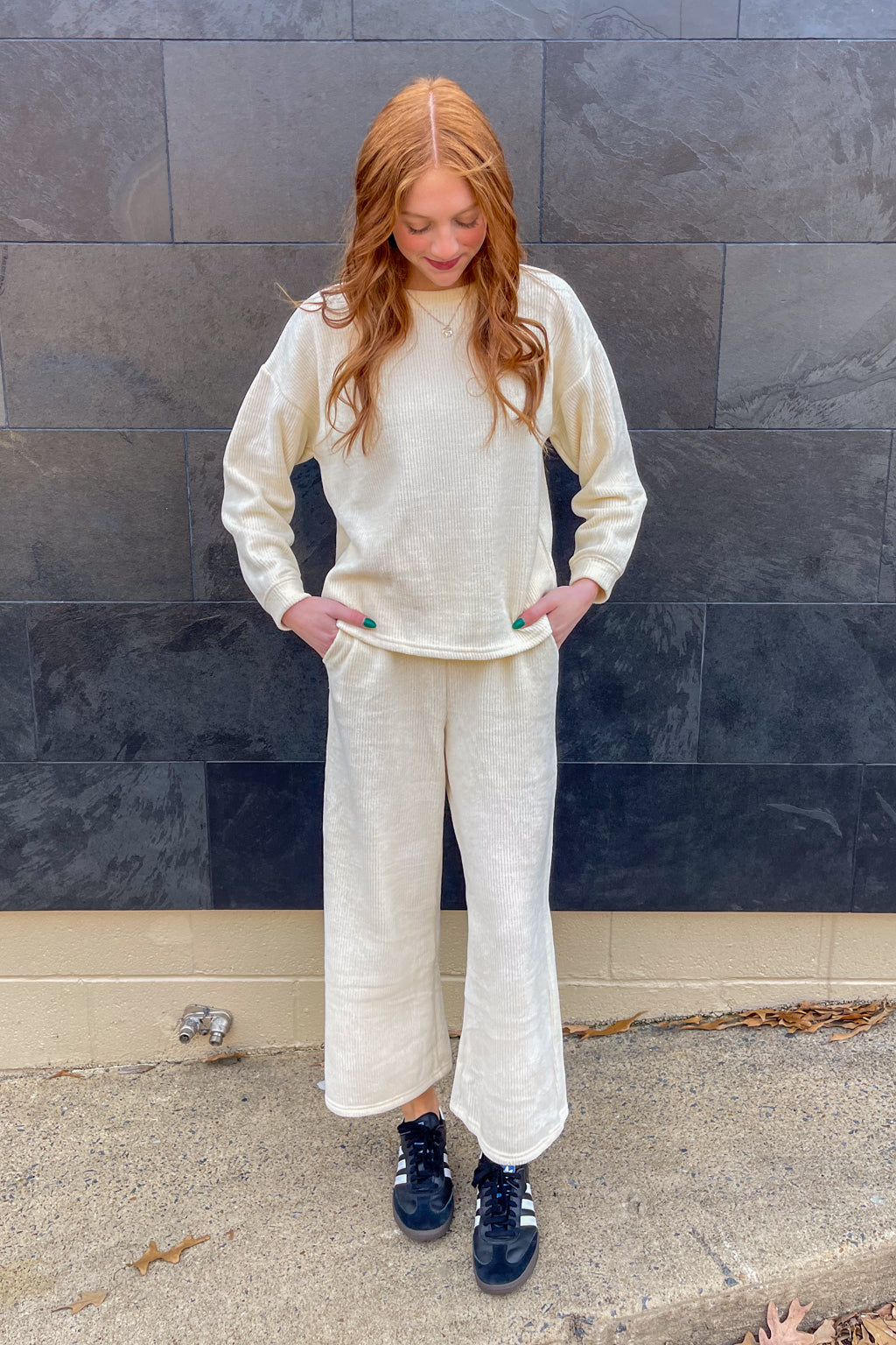 SALE-See And Be Seen-Chenille Long Sleeve Pants Set-Cream – Simply Dixie  Boutique