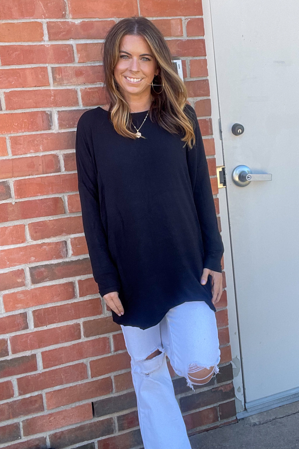 SALE-Zenana-Long Sleeve Round Neck Tunic Top – Simply Dixie Boutique