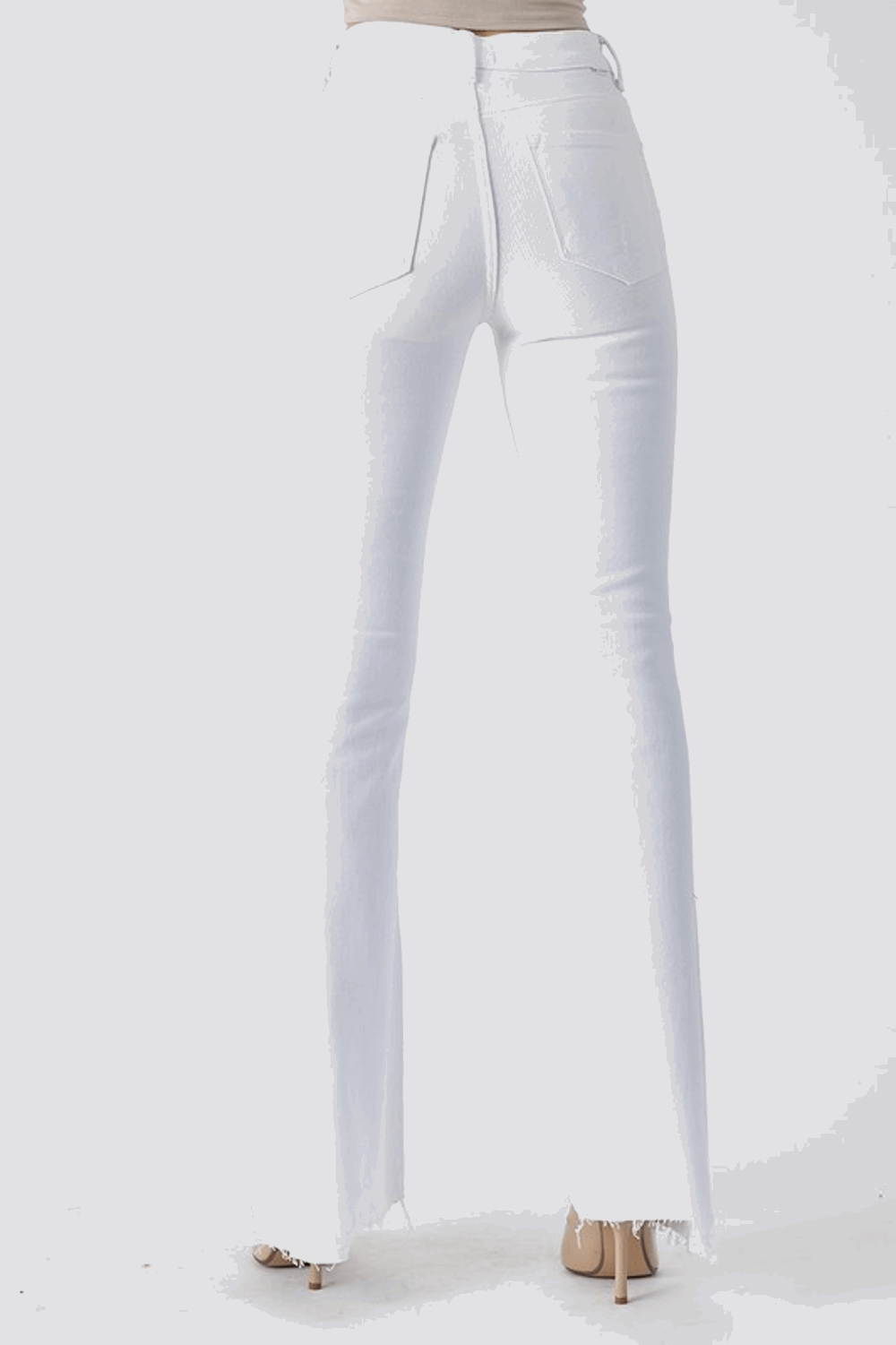 SALE-Risen-High-Rise Flare Jeans-White – Simply Dixie Boutique