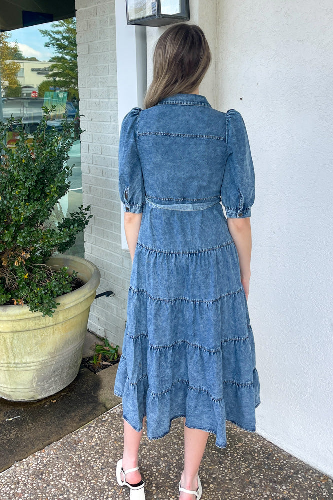 TCEC-Denim Midi Dress