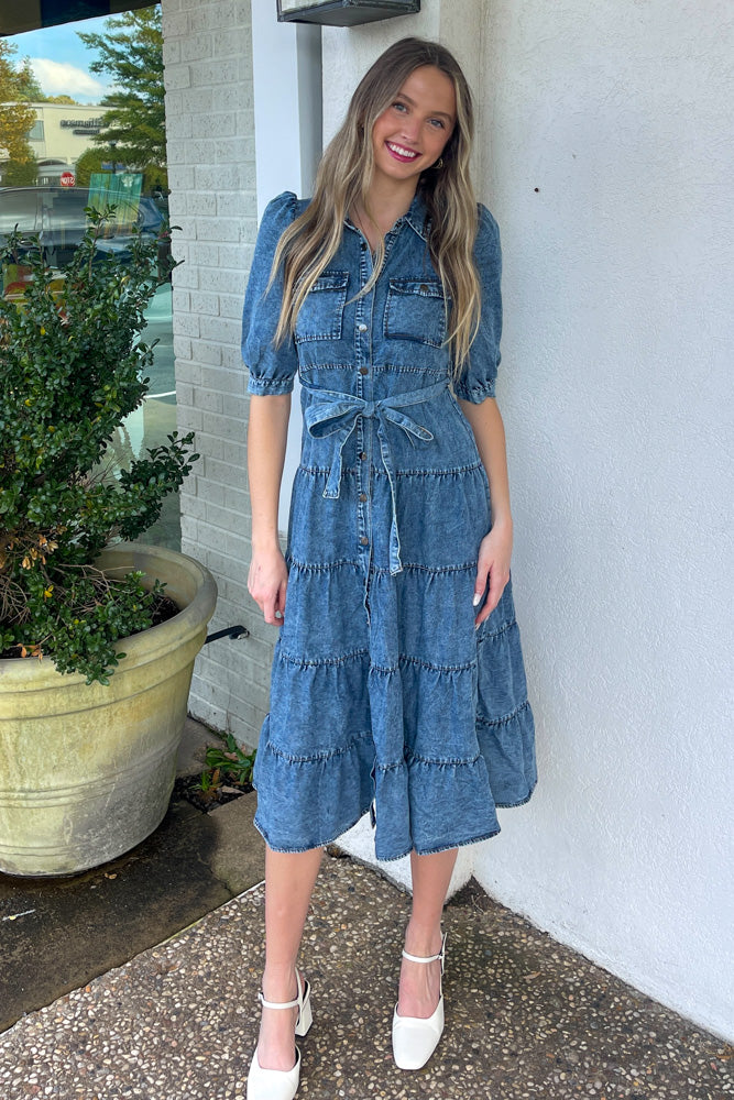 TCEC Denim Midi Dress