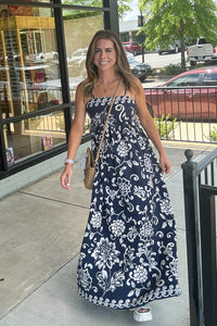 Seaside Days Dress-Navy