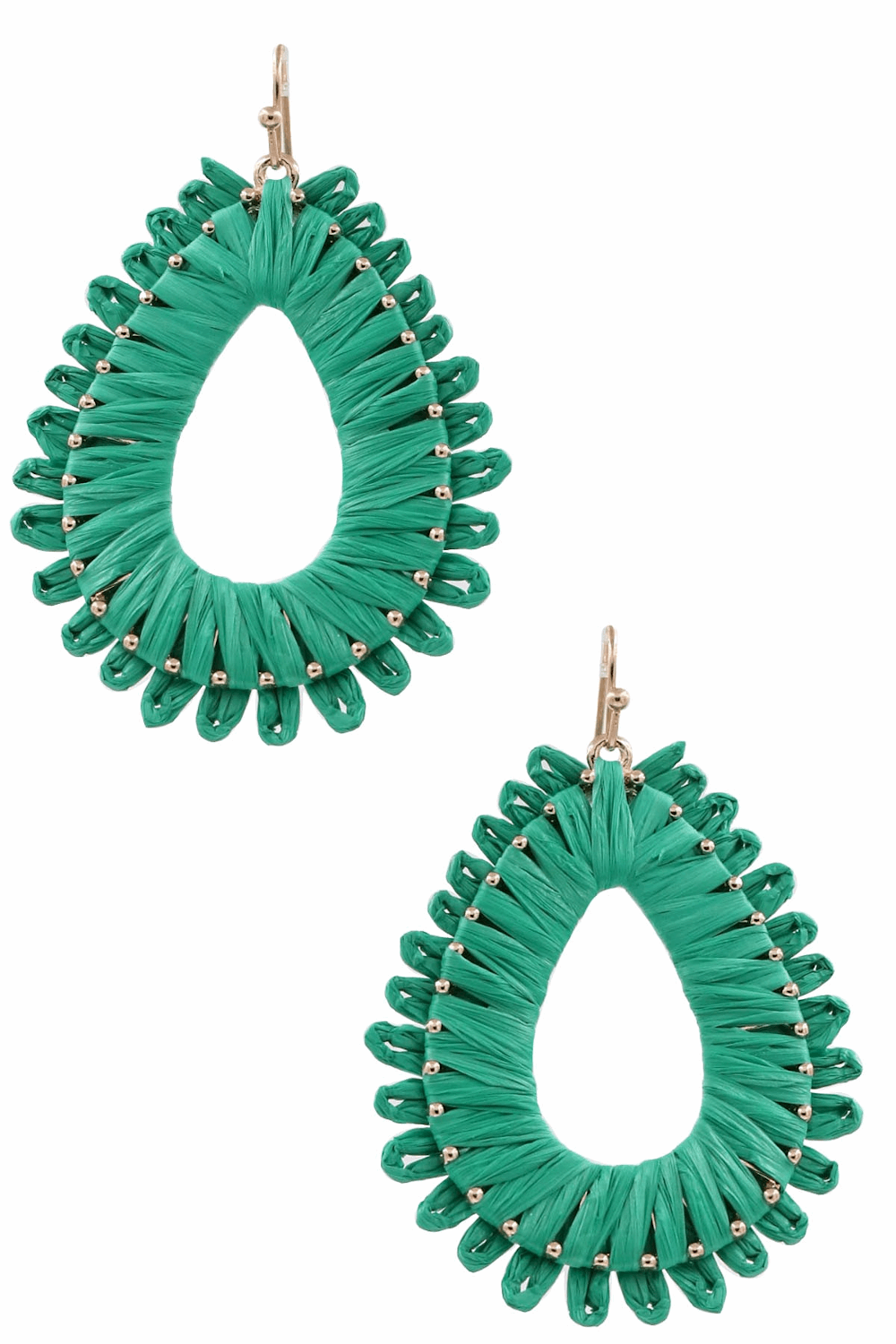 Paper Rafia Teardrop Dangle Earrings-Green – Simply Dixie Boutique