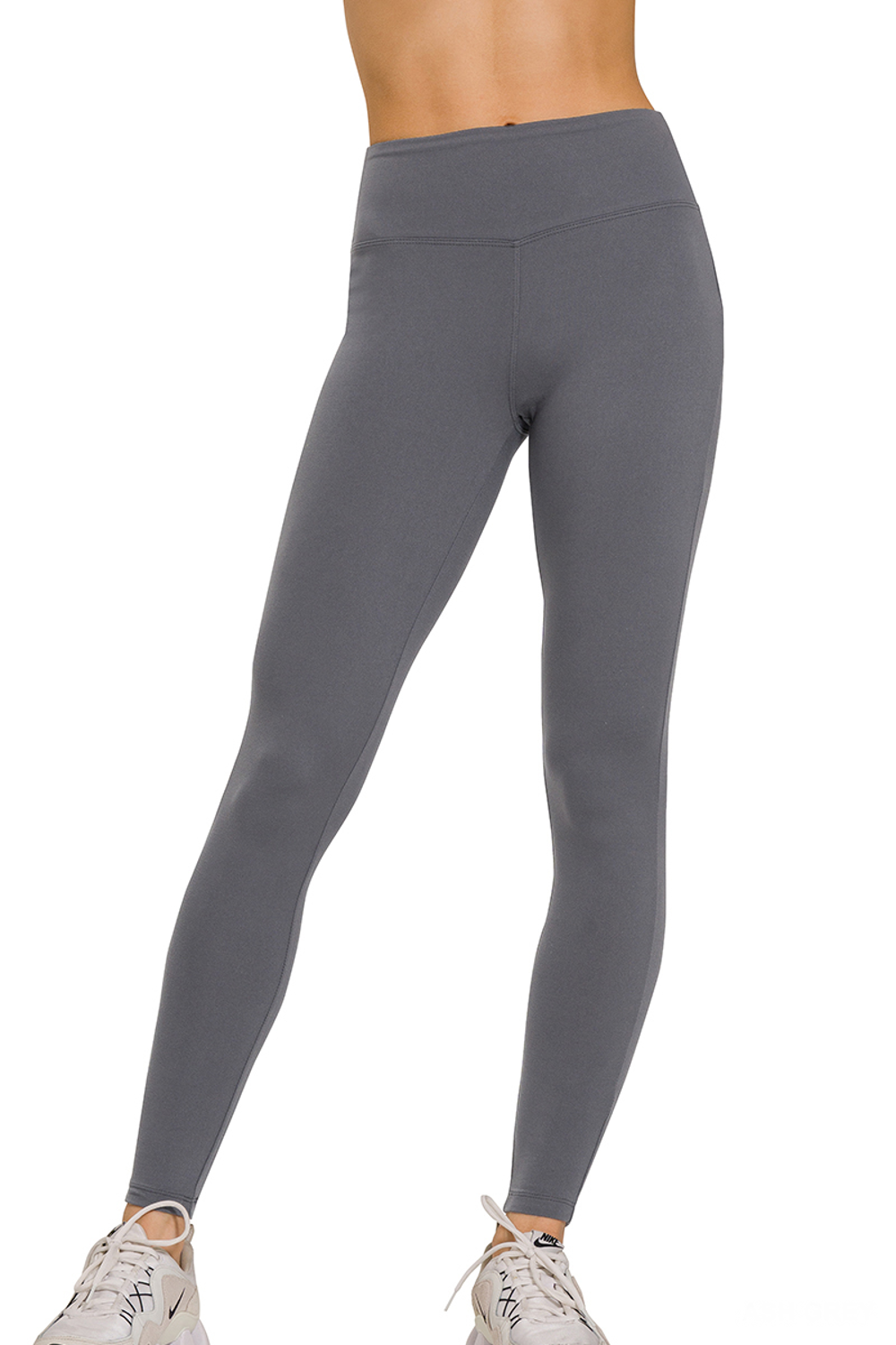 Zenana-Microfiber Soft Waistband Full Length Leggings