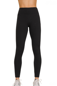 Zenana-Microfiber Soft Waistband Full Length Leggings