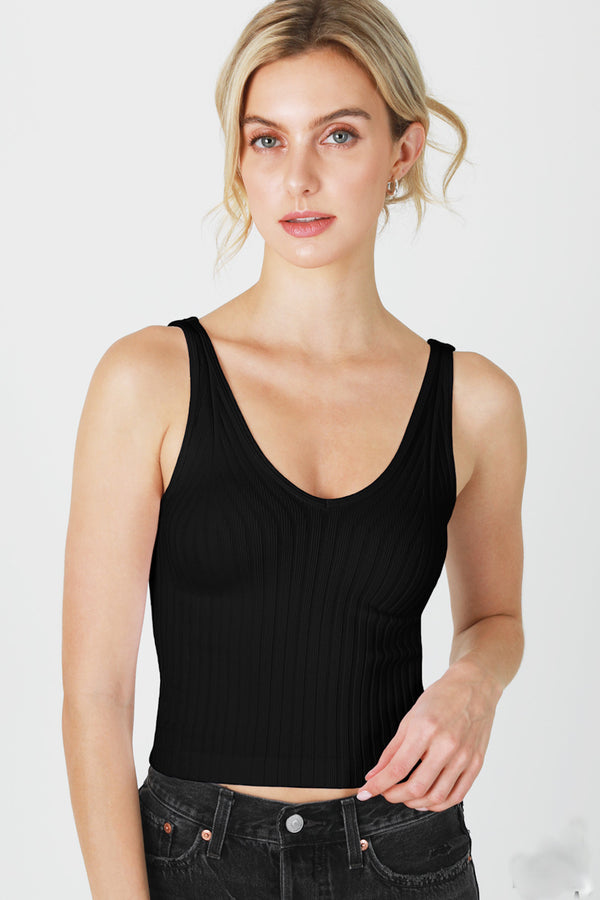 Nikibiki-Wide Ribbed Tank Top