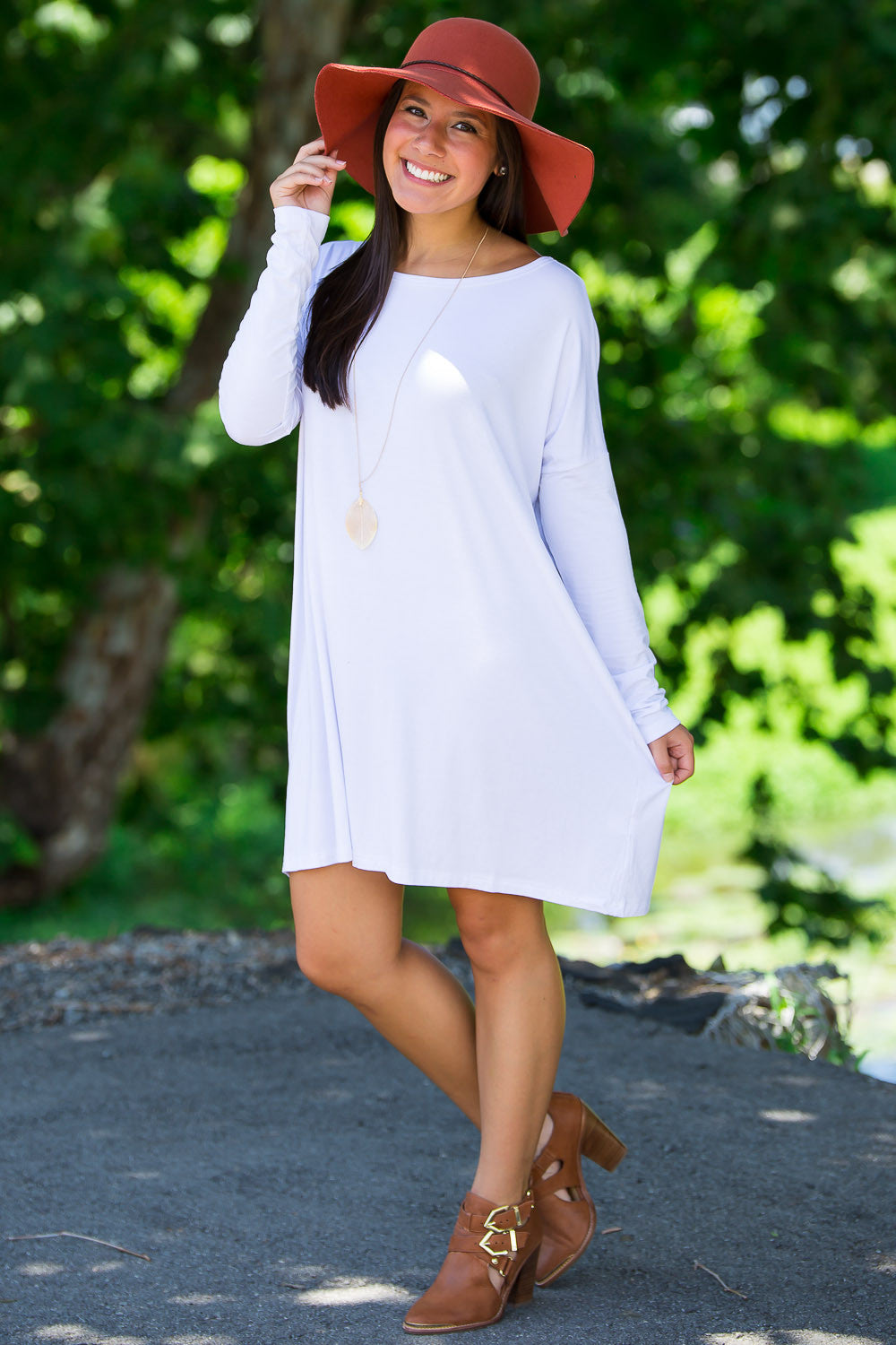 The Perfect Piko Tunic Top-White