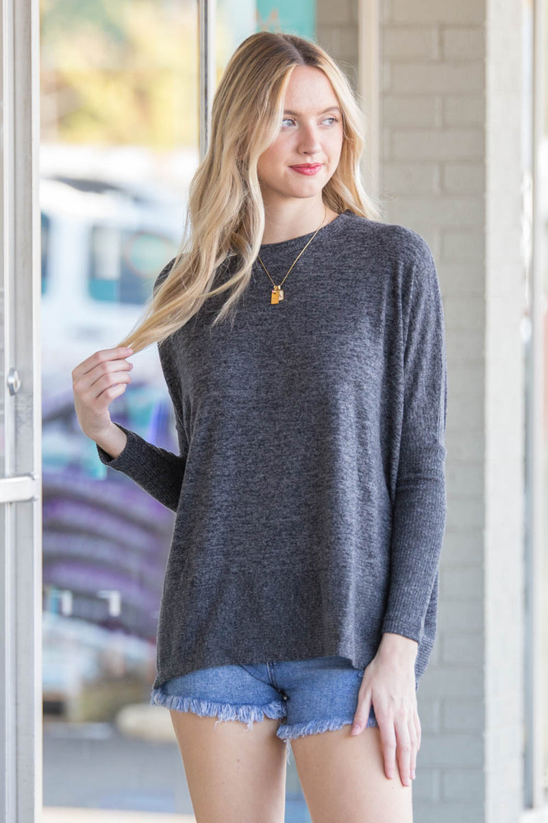 Zenana-Dolman Long Sleeve Melange Sweater – Simply Dixie Boutique