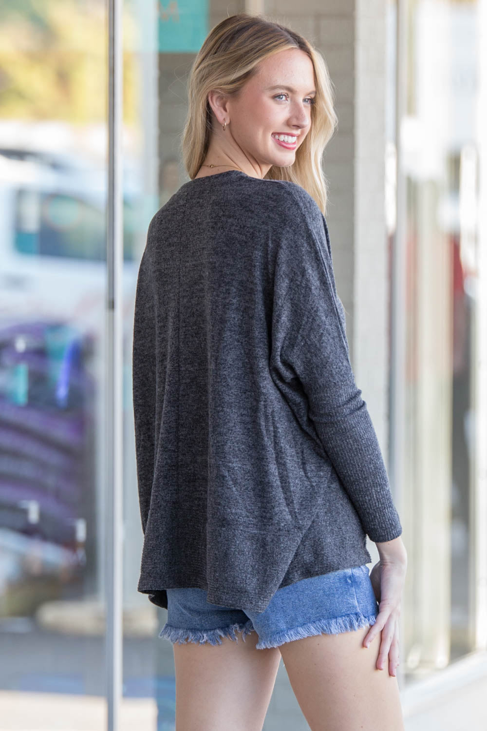 Zenana-Dolman Long Sleeve Melange Sweater – Simply Dixie Boutique